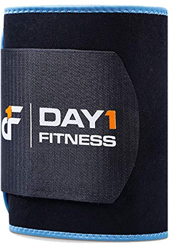 Day 1 Fitness Waist Trimmer Belt LARGE for Men and Women - Premium Unisex Slimming Belts with Extra-Thick, Latex-Free Neoprene for Abdominal Training - Durable, Comfortable Waist Trainer Band