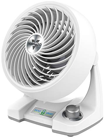 Vornado 133DC Energy Smart Compact Air Circulator with Variable Speed Control, DC Motor, Adjustable Tilt, Quiet Operation for Bedroom, Office, and Home Use, White