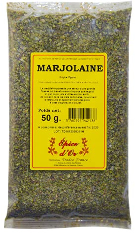 Marjolaine Entière 50g - Epice d'Or, Feuilles 100% Naturelles, Sans Colorant, Sans Additifs, Sans Arôme Artificiel, Sans Conservateur