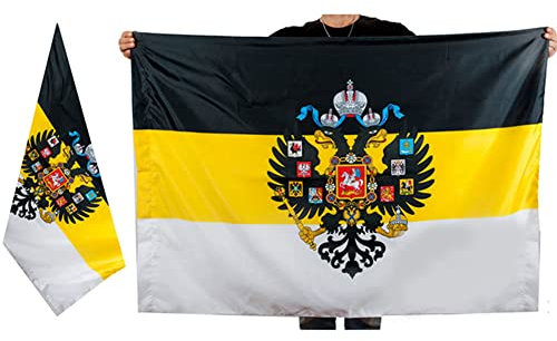 Drapeau national russe 90 x 150 cm, bannière impériale russe, polyester, couleurs vives et ne se décolore pas, pour défilés, coupe du monde, festivals, événements, festivals internationaux