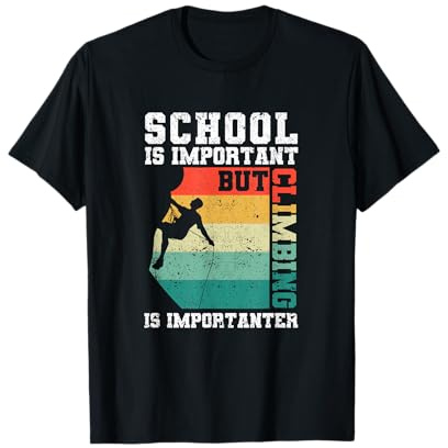 School Is Important But Climbing Is Importanter Youth Kids T-Shirt