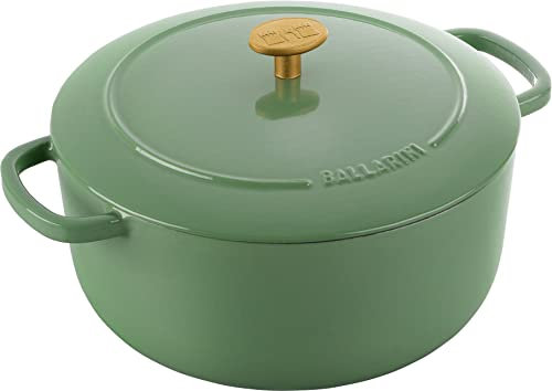 BALLARINI Bellamonte - Casseruola in ghisa smaltata, rotonda, 26 cm, 5,5 l, colore: verde