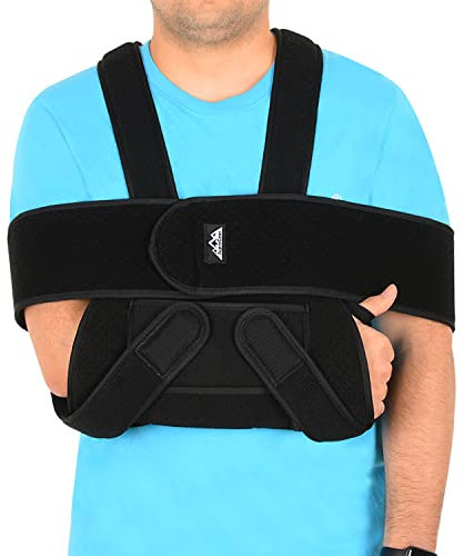supregear Armschlinge Schulter Immobilizer, Einstellbare Medizinische Rotator Manschette Unterstützung Brace Sling Immobilizer Atmungsaktive Tag Nacht Schulter Unterstützung für Gebrochene Knochen