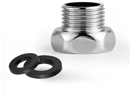 OFFO Shower Hose Reducer Adaptor Connection 3/4(25mm) Female to 1/2(20mm) Male, Chrome