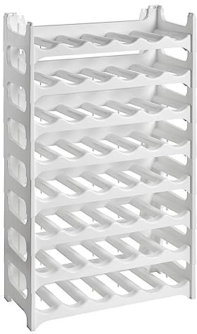 Grizzly Flaschenregal - modulares, stapelbares Design für 48 Flaschen, Weinregal Weiss