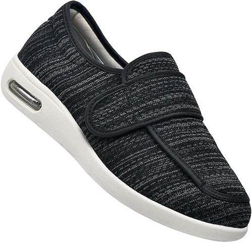 Zapatos Pies Anchos, Zapatillas Mujer Ortopedica Zapatos Juanetes Mujer Zapatos Mujer Ancho Especial Verano Zapato De Salud Cómodo (Color : BlackGrey, Size : 39 EU)