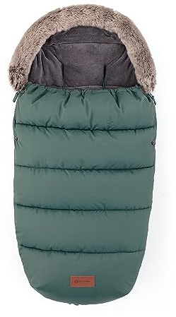 Petite&Mars COMFY - Sacco nanna 4 in 1 per passeggino, per passeggino, per passeggino, sacco nanna invernale, impermeabile, antivento, verde