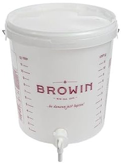 DIAH DO IT AT HOME Fermentation Bucket 15 L Fermentation Container with Bung and Airlock for Wine Fermentation and Beer Brewing (plus TAP)