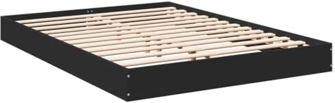 vidaXL Bettgestell Schwarz 120x190 cm Holzwerkstoff