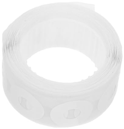 NAMOARLY 1roll PVC Reinforcement Stickers Self-Adhesive Hole Protectors for Binders Heavy Duty Repair Labels for Ring Binder and Easy Application and Versatile Use