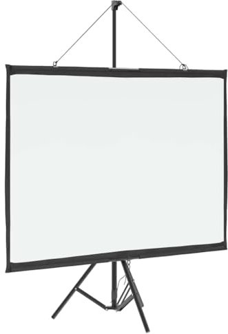Snsowed Schermo di Proiezione con Treppiede 72 Pollici 4:3,Schermi di Proiezione,Portatile,Ideale per Home Theatre,Film all’Interno e Esterno-4101041
