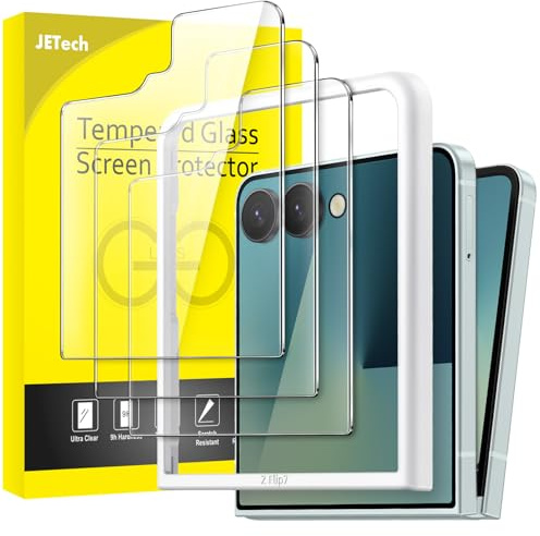 JETech Protector Pantalla Frontal para Samsung Galaxy Z Flip 7, 3 Unidades