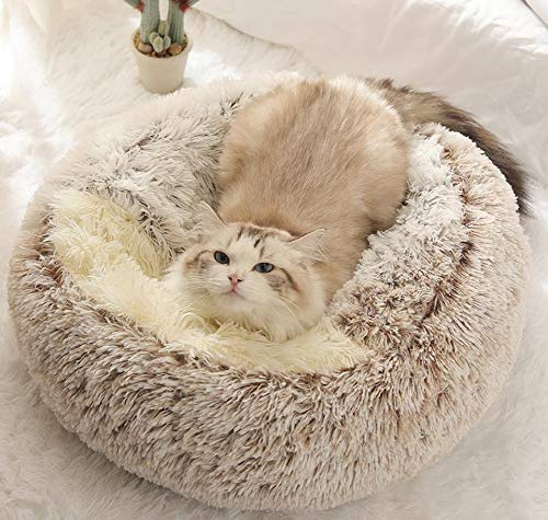 Danchen Panier pour Chat Anti Stress Extra Doux Lit pour Chat Grotte Niche Chat Apaisant Panier de Chien Canapé XXL Confortable Lavable Maison pour Chat Coussin Chat,Antidérapant