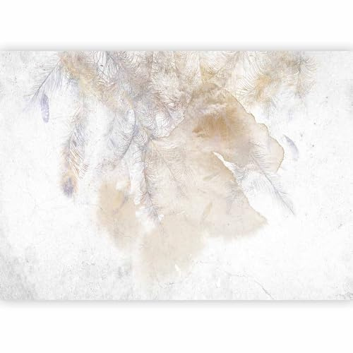 murando Carta da parati Piume 400x280 cm Fotomurali in TNT Murale alla moda Decorazione da Muro XXL Poster Gigante Design Carta per pareti Feder Boho Astratto Natura Aspetto concreto n-A-10016-a-b