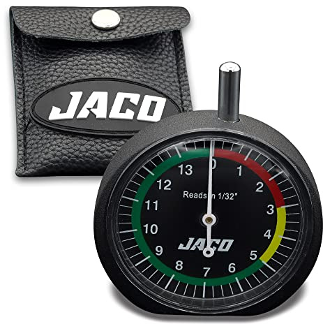 JACO TreadPro Tire Tread Depth Gauge, Dial Type (Reads in 1/32)