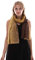 KAVINGKALY Damen Mode Pailletten Schal Silberfarbener Farbverlauf Leichter und Bequemer Schal (Gold und Braun)