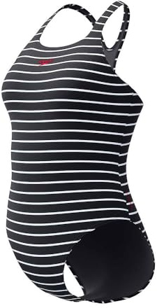 Speedo Endurance+ Printed Medalist Traje de baño para Mujer, Anthracite, 28