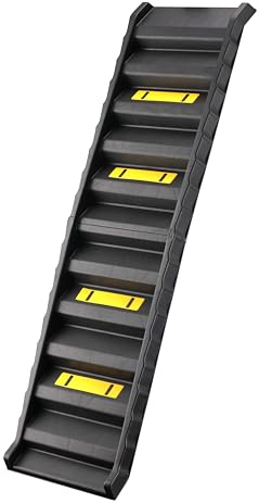 simpa Folding Lightweight Black Plastic Non-Slip Portable Dog Pet Ramp