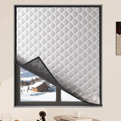 Kit D'isolation De Fenêtre Rideau De Isolation Thermique Pour Fenêtres En Feuille D'aluminium, 50x100cm 120x150cm 160x200cm Couverture De Fenêtre Thermique Anti Froid Film D'isolation(110x140cm)