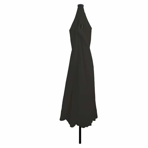Vopese Garden Parasol Black 395 x 395 x 245 cm Polyester For outdoor, terrace, and garden shading purposes ZSSCJ-UK42003650UK