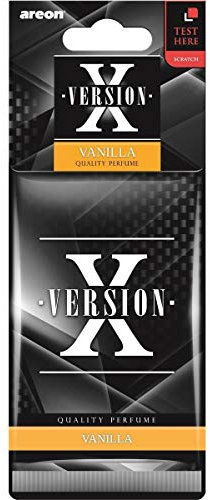 Areon X Autoduft Vanille Auto Duft Lufterfrischer Schwarz Hängend Aufhängen Anhänger Parfüm Erfrischer Duftspender Spiegel Pappe 2D Wohnung Büro Set ( Vanilla Pack x 6 )