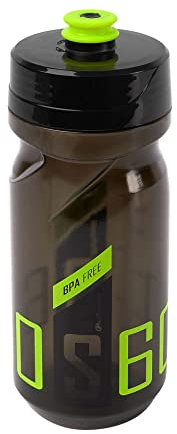POLISPORT 8645300204 - Bidon vélo du modèle S600 d'une contenance de 600ml. Bouteille d'eau pour Cyclistes sans BPA en Couleur Noir Transparente