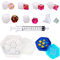 Moldes de resina de silicona para caja de dados, molde de almacenamiento de dados estándar, juego de dados de silicona, conjunto con jeringa para artesanía de joyería