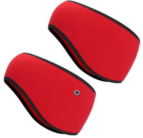 PATIKIL Öronvärmare pannband, öronvärmare vinter stretchig löpning svettband utomhus nödvändig för löpning promenader, Röd, 1 count (Pack of 1)