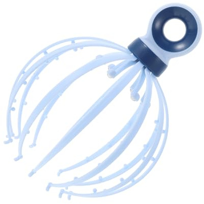 NOLITOY masajeador de cabeza cuero cabelludo rascador de espalda para scalp massager masajeador portátil de de cabeza aparato páginas Blue