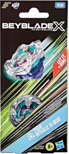 Hasbro Beyblade X, Set Booster Pack, Tide Whale 5-80E con bey bilanciato di Takara Tomy, trottole da Combattimento, Giocattoli dagli 8 Anni in su