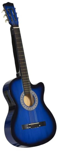 HOMCOM Pack guitare électrique, pour Débutants, Sac, Câble, Bleu et Noir | Kit Guitare Électrique, Sangle, Corde, Médiators
