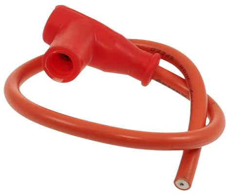 2EXTREME Cavo di accensione racing, con spina per candela, rosso, 32 cm, in silicone, resistente al calore, universale, per scooter da 50 ccm
