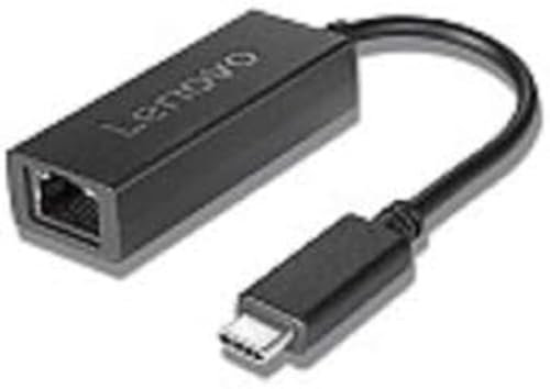 Lenovo GX90M41965 Kabeladapter USB-C RJ-45, Schwarz, Adapter für Kabel (USB-C, RJ-45, Male Connector/Female Connector, Schwarz)