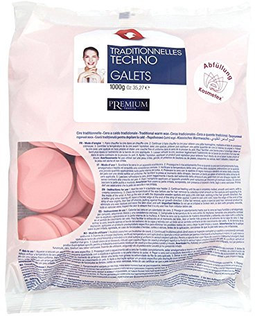 Kosmetex Premium Rosa Wachs-Scheiben, Warmwachs-Taler, Titanium-Rosa Wachstaler ohne Vliesstreifen, 1kg