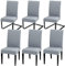MOLVCE Stuhlhussen 6er Set Stuhlbezug Universal bi-Elastic Hussen für Stühle Moderne Stretch Stuhlhussen Stuhl Abdeckung Abnehmbare Waschbar für Esszimmer, Hotel, Bankett, Partys Deko, Hellgrau