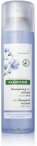 Klorane Volumizing Dry Shampoo mit Leins, Parabenen und Sulfatfrei, 90 ml