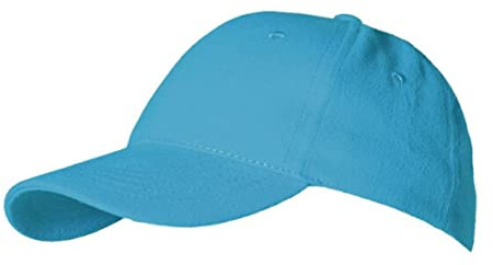BLUECHOLON Gorra de niño de 6 Paneles en poliéster de Suave Acabado y Cierre Ajustable Trasero. con Orificios de ventilación Bordados y en variada Gama de Vivos Colores. (Turquesa)