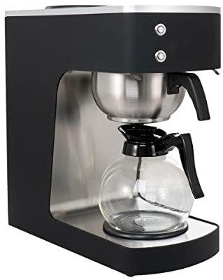 GastroHero Filterkaffeemaschine ECO 2 Liter schwarz inkl. Glaskanne I Kaffeemaschine Filtermaschine I 100 Tassen/St. I Filterkaffeemaschinen für Gastronomie und Café