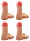 Funny Penis Valve Stem Caps 4 Stück Reifenventilkappen Ventilkappen Autoventil Streich Penisförmige TPR Anti-Staub Luftdichte Reifenkappe für Autos LKWs Fahrräder Motorräder (Hautfarbe)