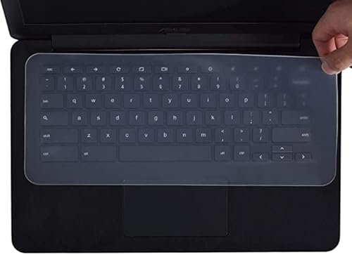 URBANWAZE Keyboard Cover Protector Protective Silicone Film for Laptops Waterproof Anti-Dust for Laptops, For 13 14 15 WITHOUT Numeric Pad See picture