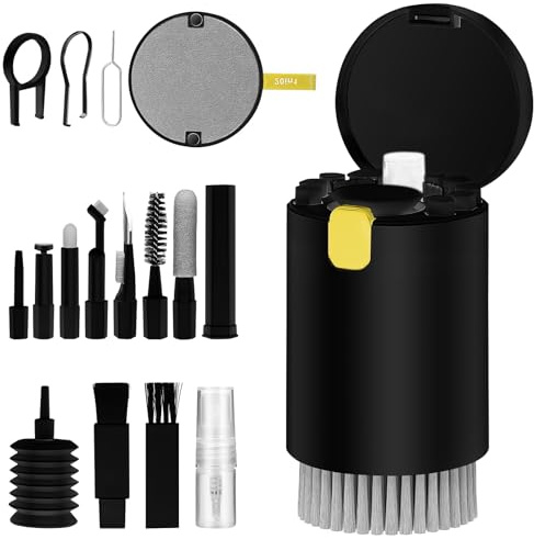 Kit de nettoyage multifonction 20 en 1 pour appareils électroniques, brosse de nettoyage de clavier, kit de nettoyage pour écouteurs pour ordinateur portable, outil multifonction pour nettoyer les