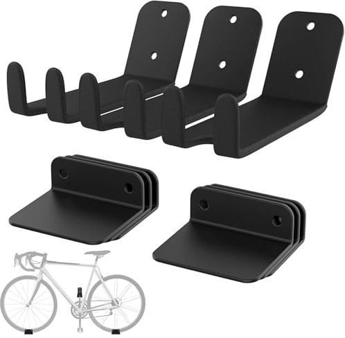 TORACK Wall-mounted Bike Pedal Hanger, Heavy Duty Horizontal Bike Rack for Garage Wall, Bike Display Stand for Wall, Holds Up to 70 lbs(Pack of 3)