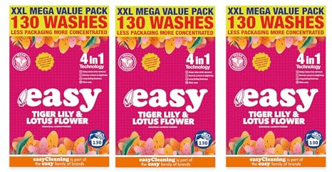 Easy Washing Powder Tiger Lily & Lotus Flower 6.5kg 130 Washes Pack of 3
