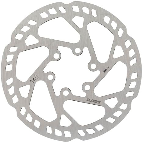 Clarks Cycle Systems CL-01 Single Piece Steel Disc Brake Rotor, Silver, 180mm
