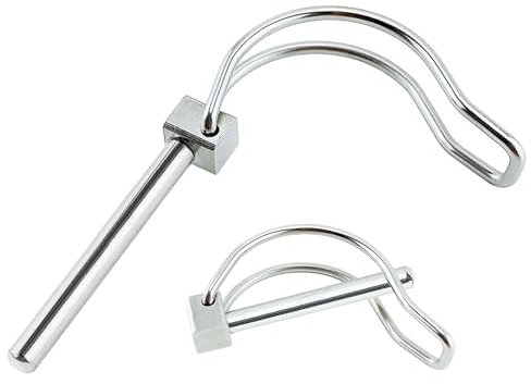 Hitch Coppler Pin – perno di bloccaggio in acciaio inox, clip di sicurezza in acciaio durevole | Trailer Security per carri rimorchi barche carrelli | Ago ad alte prestazioni per trasportatori di