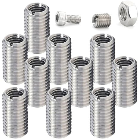 10 piezas de inserción de rosca M10 a M8, casquillo roscado M8, tuerca roscada M10, adaptador de rosca multifonctionnel, tuerca de manga duradera, casquillo roscado, adecuado para la mayoría de