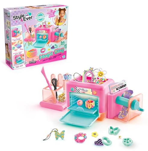Canal Toys - Style 4 Ever - Magic Clay Jewellery Factory | 3-in-1 Jewellery Making Kit with Machine, Magic Clay & Accessories | Create 20 Rings, Bracelets & Charms – Activity Kids Aged 8+ – OFG 333