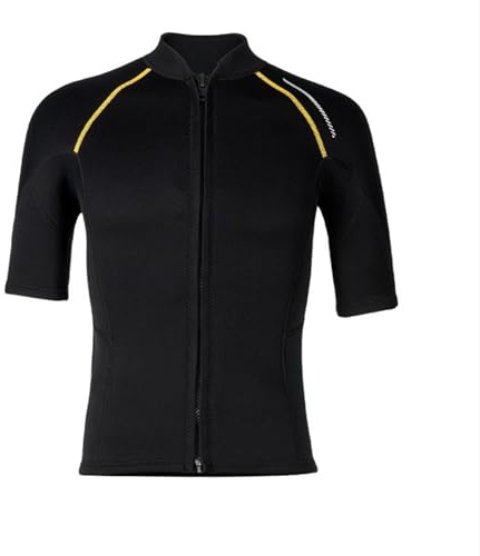 Wetsuits Men's Split 1.5mm Wetsuit Short Sleeve Neoprene Jacket Anti-cold Surfing Diving Pants Black Short(Black top,L)