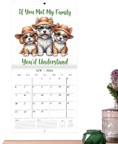 Väggkalender - 8,27 x 8,27 tum månadsplanerare, pappersplanerare