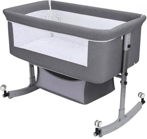 babykorg, Babybassin Sängsömn, Korg med stor krökningsvagga, höjdjusterbar Sängvagn myggnät for nyfödd